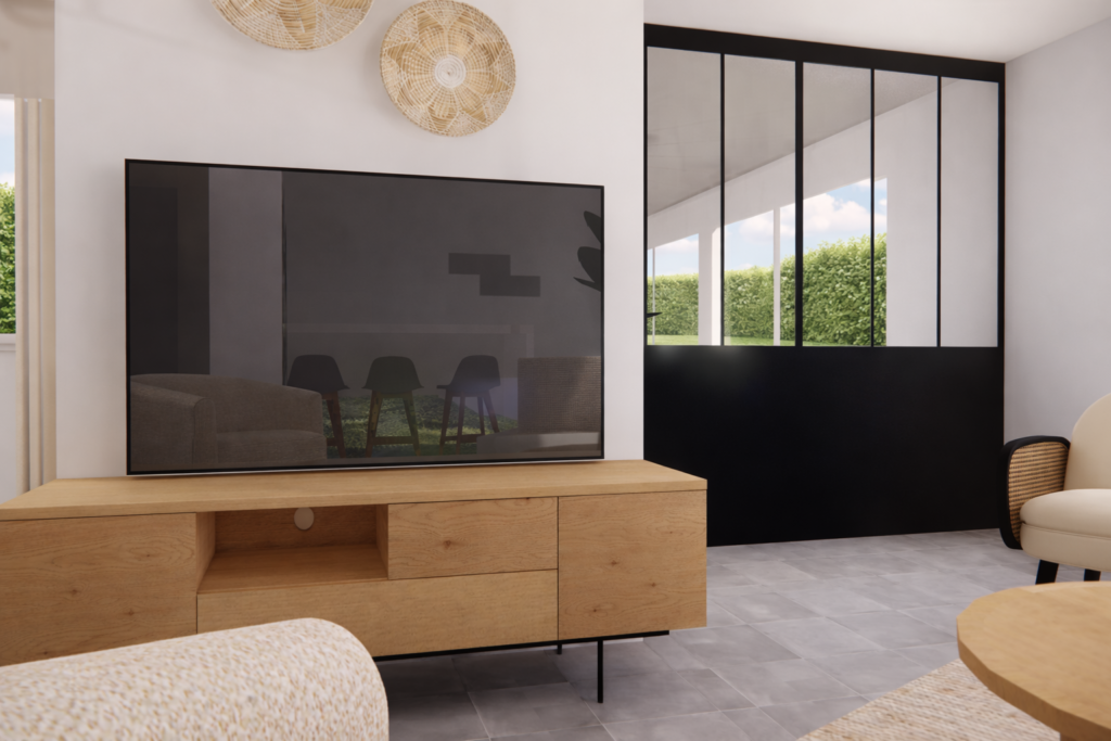 entrée dans salon, aménagement d'une entrée